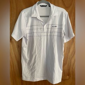 Travis Mathew White Stripe Golf Polo